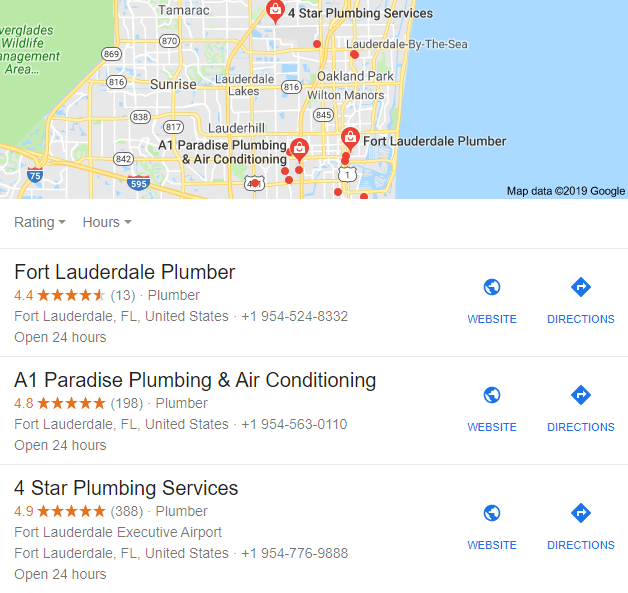 fort lauderdale seo results