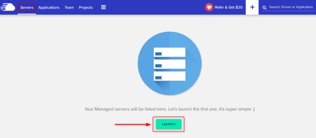 how to launch cloudways server