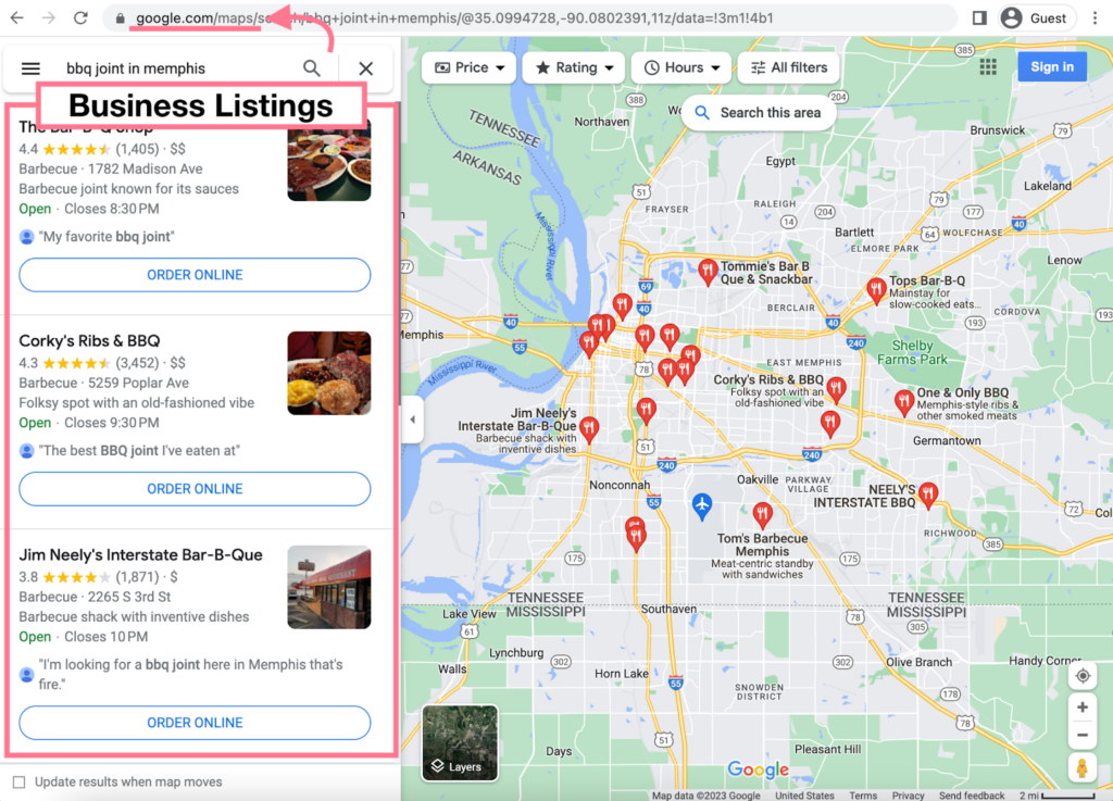 Local Business Ranking on Google's Local Map